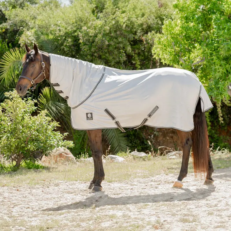 E24032-Sigy Equinavia Brisk Fly Sheet With Detachable Neck - Silver Gray 1