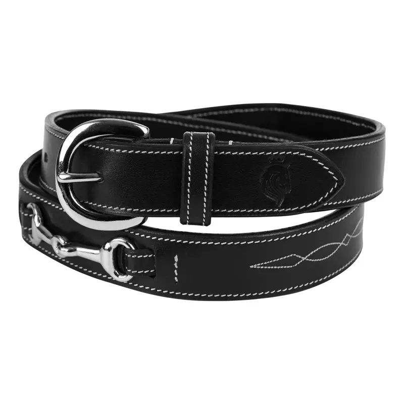 E31012-Bl Equinavia Filippa Fancy Stitch Bit Belt - Black 1
