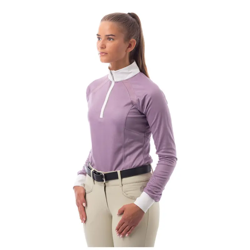 E32003 Equinavia Ingrid Womens Long Sleeved Show Shirt - Dusty Rose 1