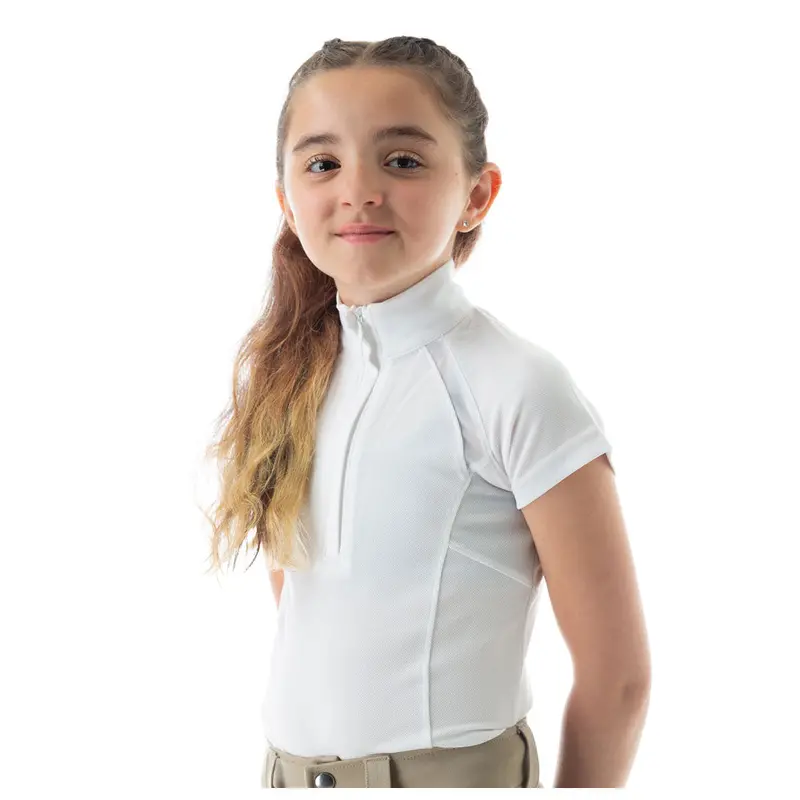 E32005 Equinavia Lotta Kids Short Sleeved Show Shirt - White 1