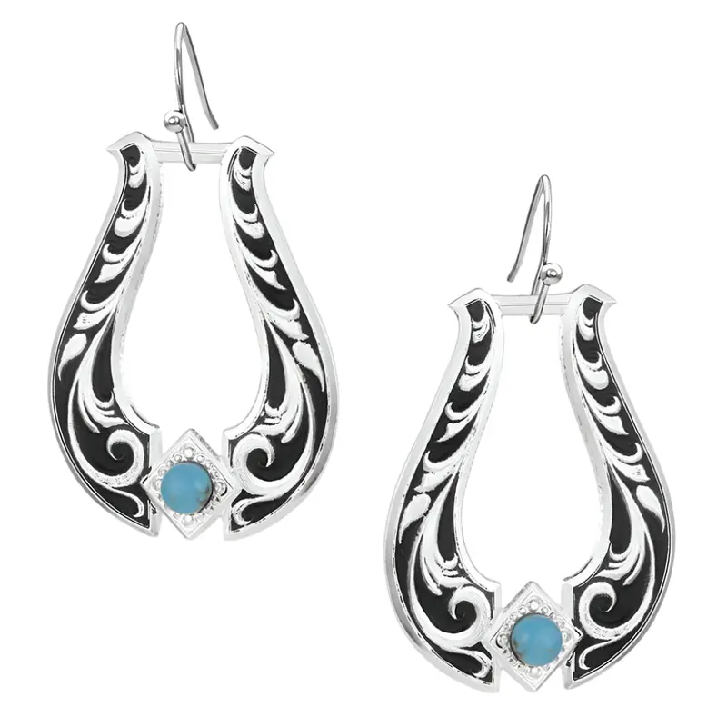 Er6166 Montana Silversmiths Callie's Turquoise Trail Earrings 1
