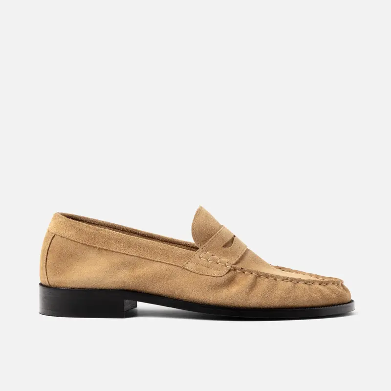 Ezra Tan Suede Ruched Loafer - Men's 1