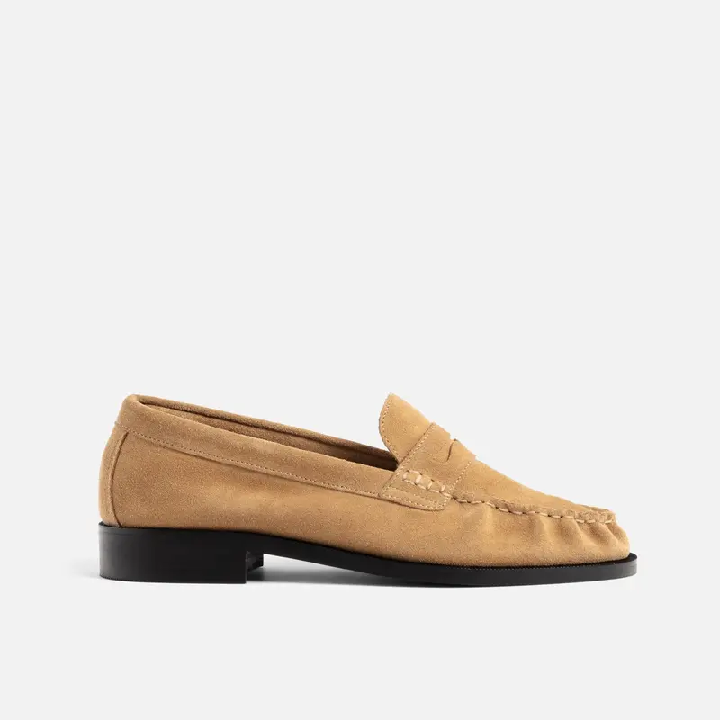 Ezra Tan Suede Ruched Loafer - Women's 1