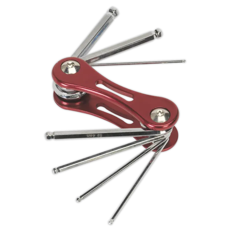 Folding Ball-End Hex Key Set 7Pc Metric 1
