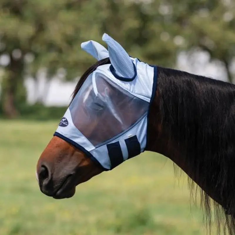 Fsm Professional's Choice Fly Screen Fly Mask - Sky Blue 1