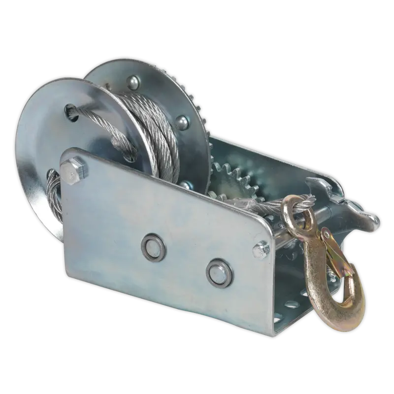 Geared Hand Winch 900Kg Capacity With Cable 1