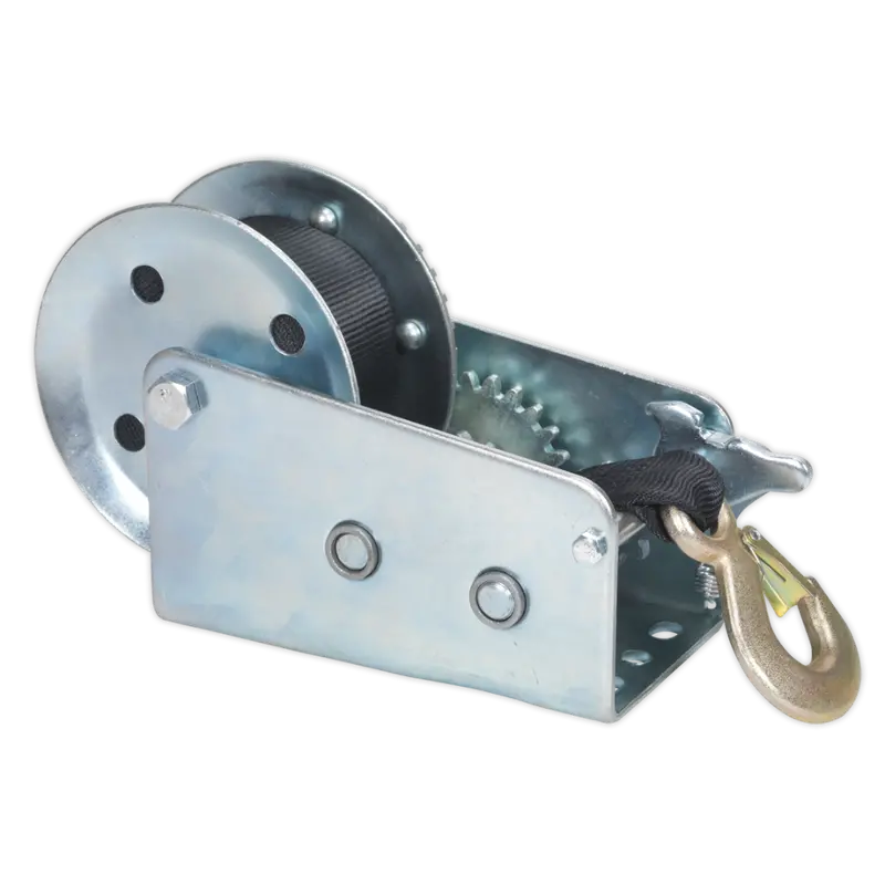 Geared Hand Winch 900Kg Capacity With Webbing Strap 1