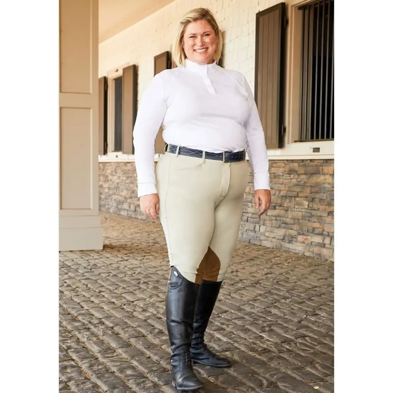 Gr7851w Rj Classics Gracie Plus Knee Patch Breech - Sand 1