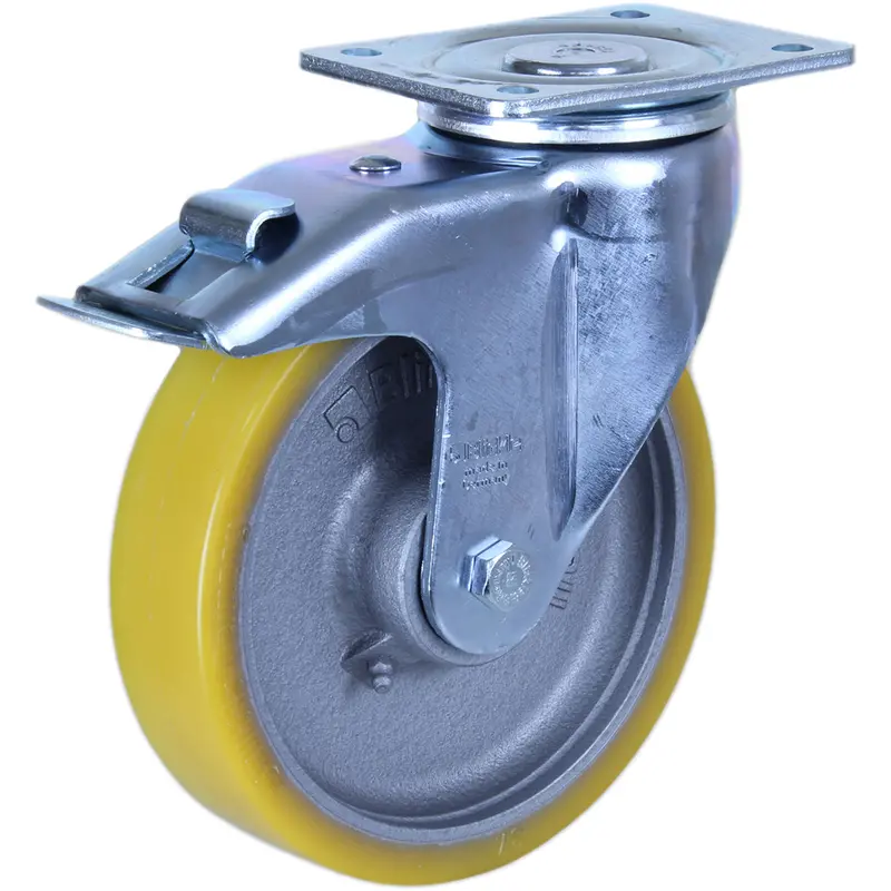 Gth200 - Lh-Gth200k-F1 900 Kg Swivel Plate Total Brake 200Mm Polyurethane 1