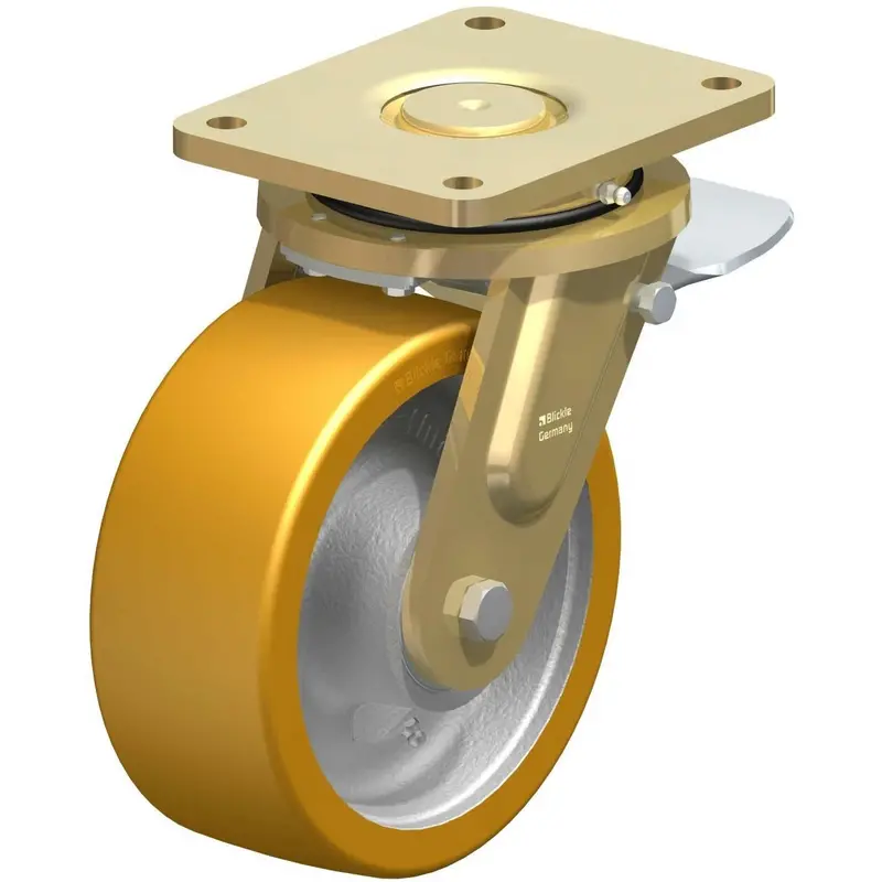 Gth202 - Ls-Gth202k-St 1600 Kg Swivel Plate 200Mm Polyurethane Total Brake 1