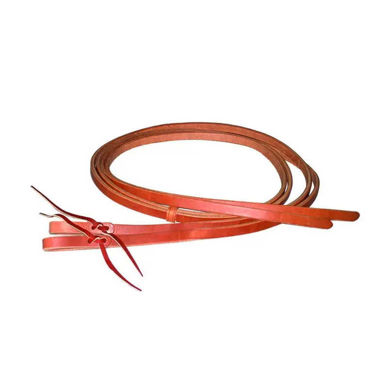 H348 Wire Horse Custom Hand Rubbed Hermann Oak Split Waterloop Reins 1