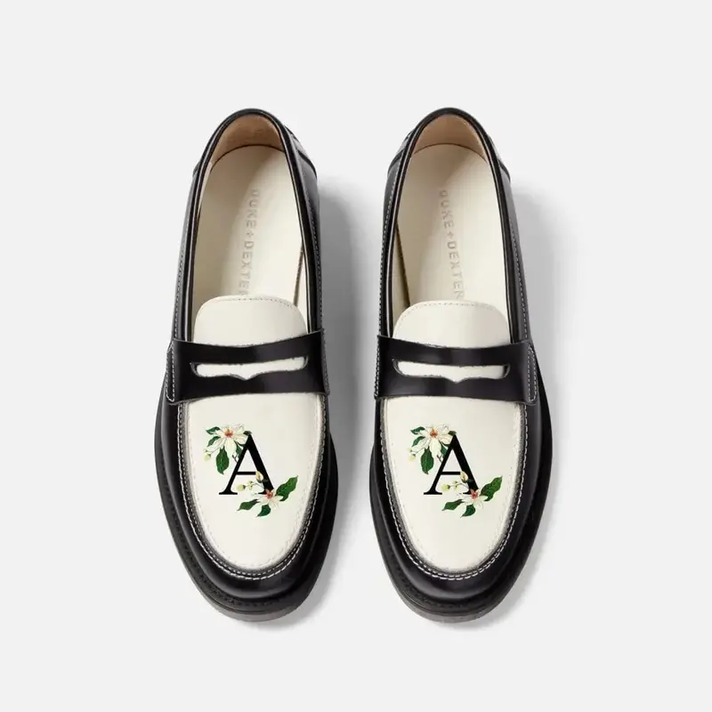 Hand-Painted Initial Penny Loafer - Women's 1