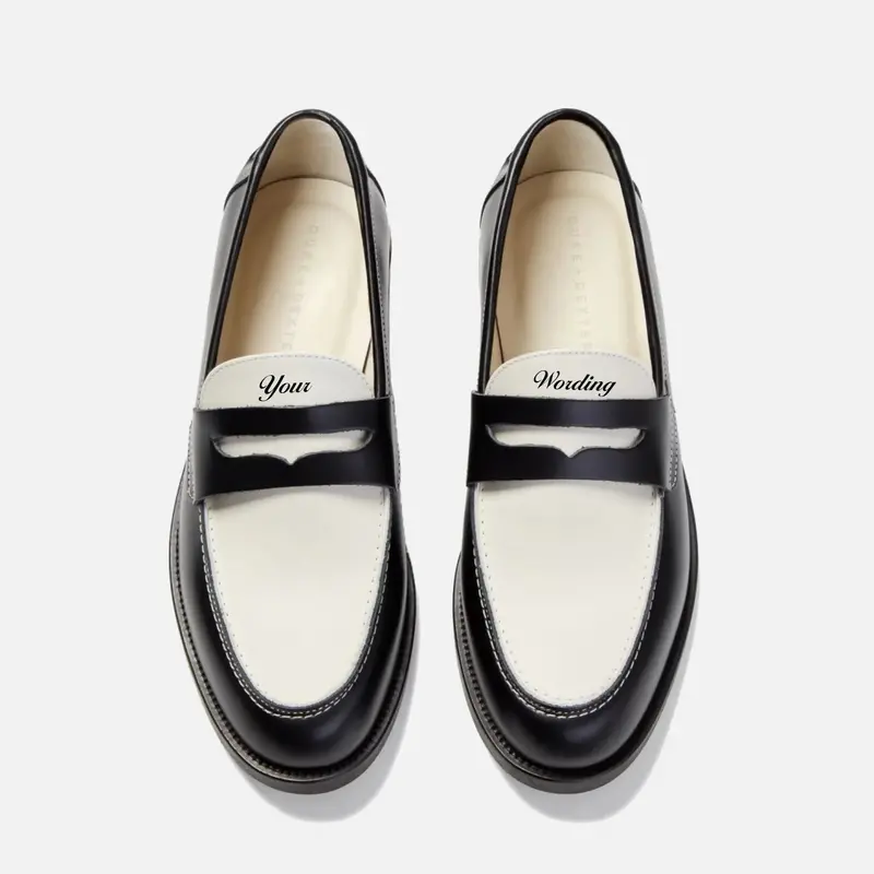 Hand-Painted Lettering Penny Loafer - Men's 1
