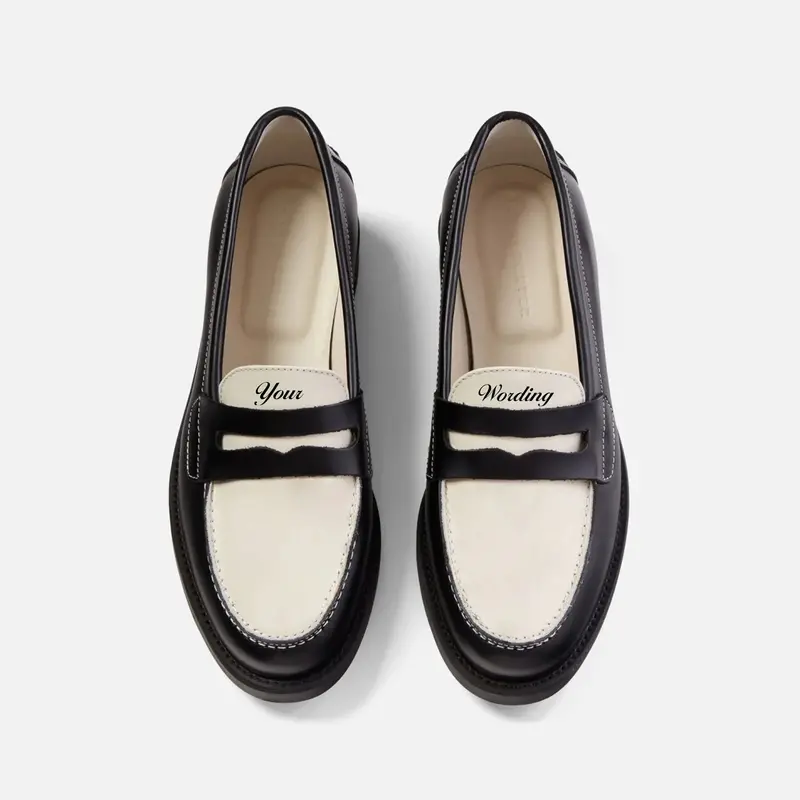 Hand-Painted Lettering Penny Loafer - Women's 1