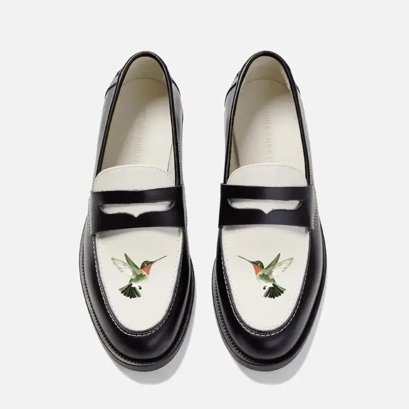 Hand-Painted Motif Penny Loafer - Men's 1