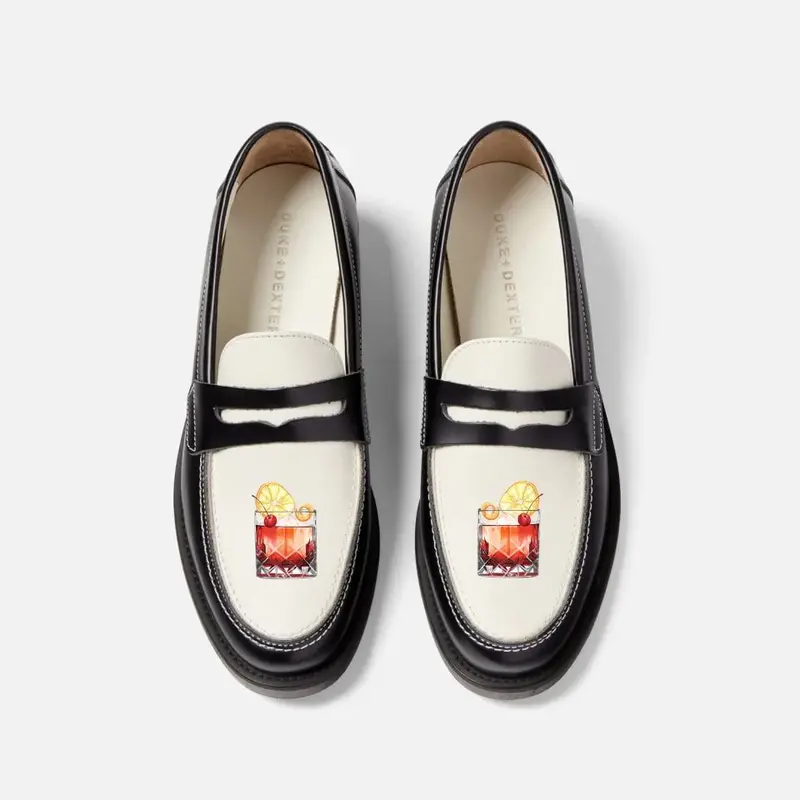 Hand-Painted Motif Penny Loafer - Women's 1