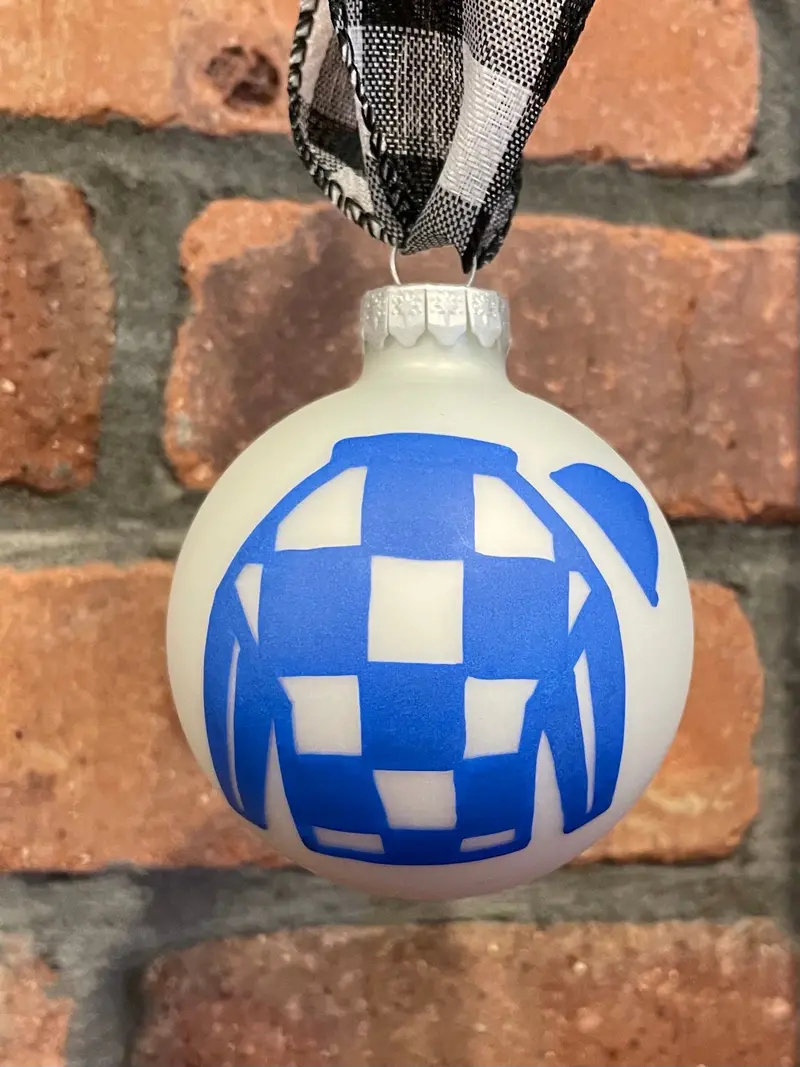 Hand-Painted Secretariat Glass Ornament 2