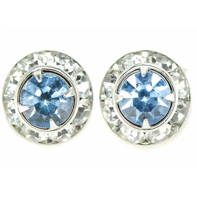 Her8349 Finishing Touch Rhondell Earrings W/Light Sapphire Stone 1