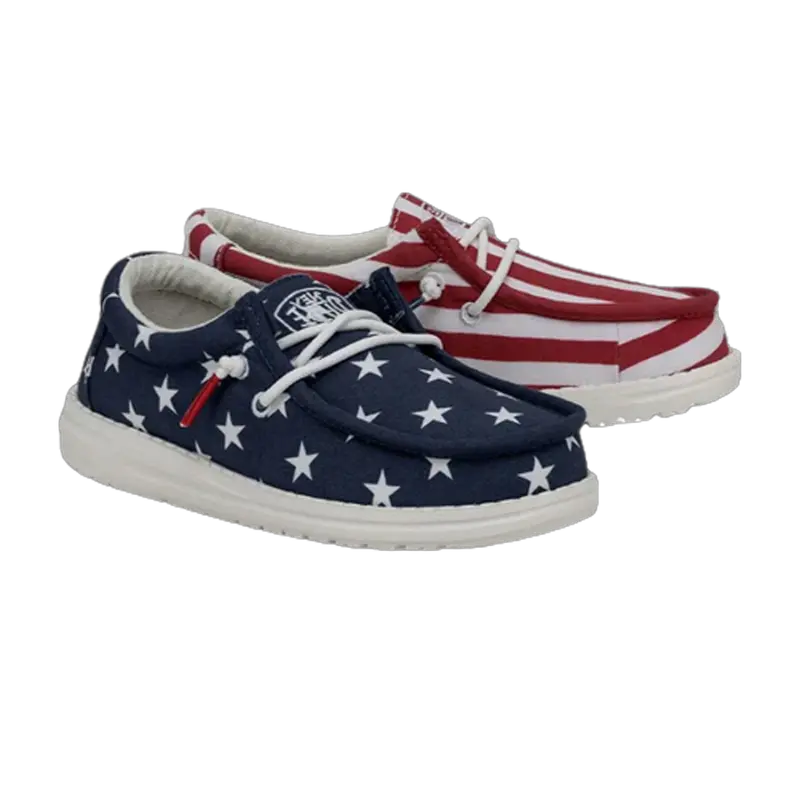 Hey Dude Wally Youth Patriotic Flag Shoe - 40046-9Cw 1