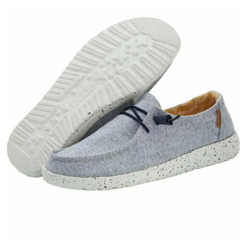 Hey Dude Women's Wendy Chambray White Blue 1