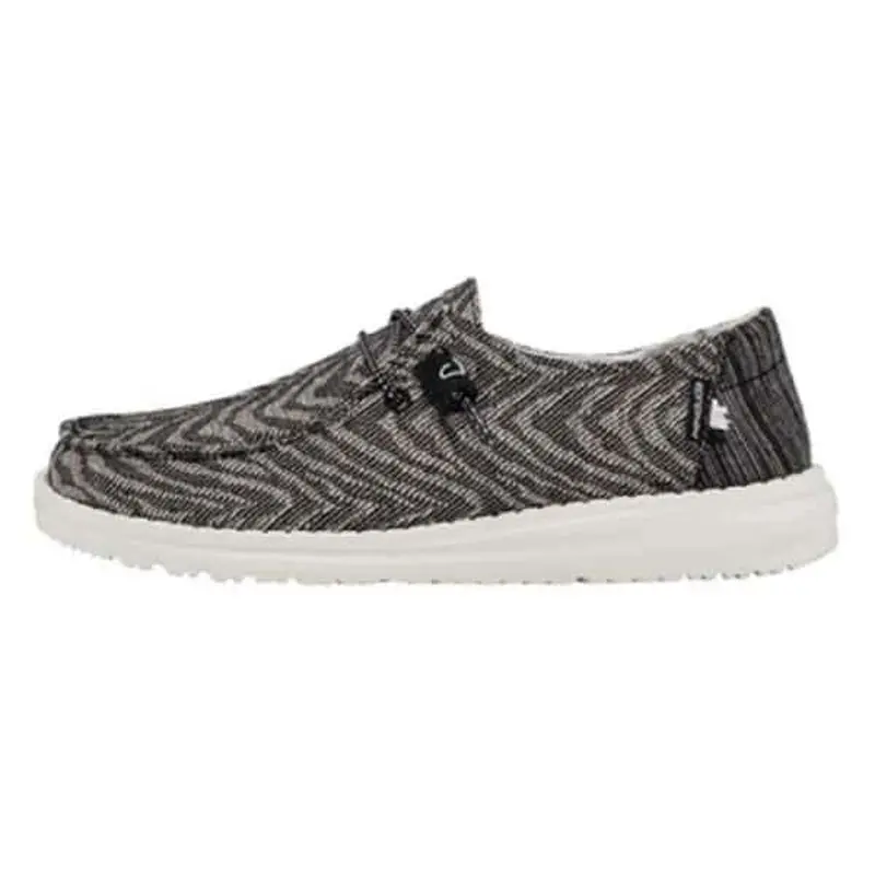 Hey Dude Women's Wendy Woven Zebra Black Shoe 1