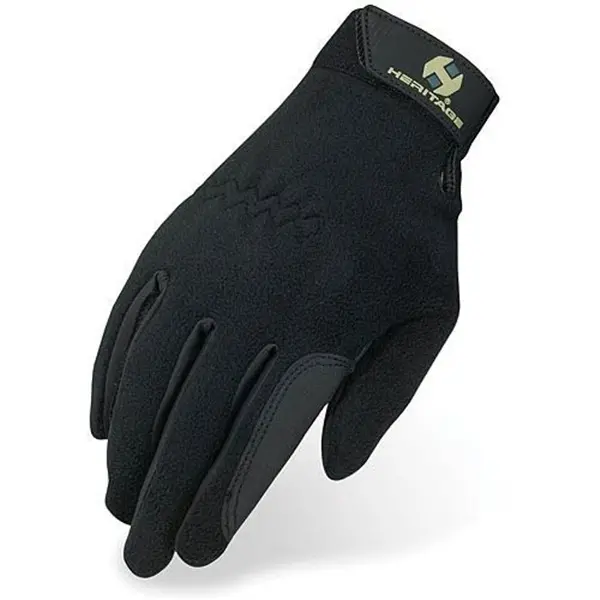 Hg295 Heritage Performance Fleece Winter Riding Gloves - Black 1