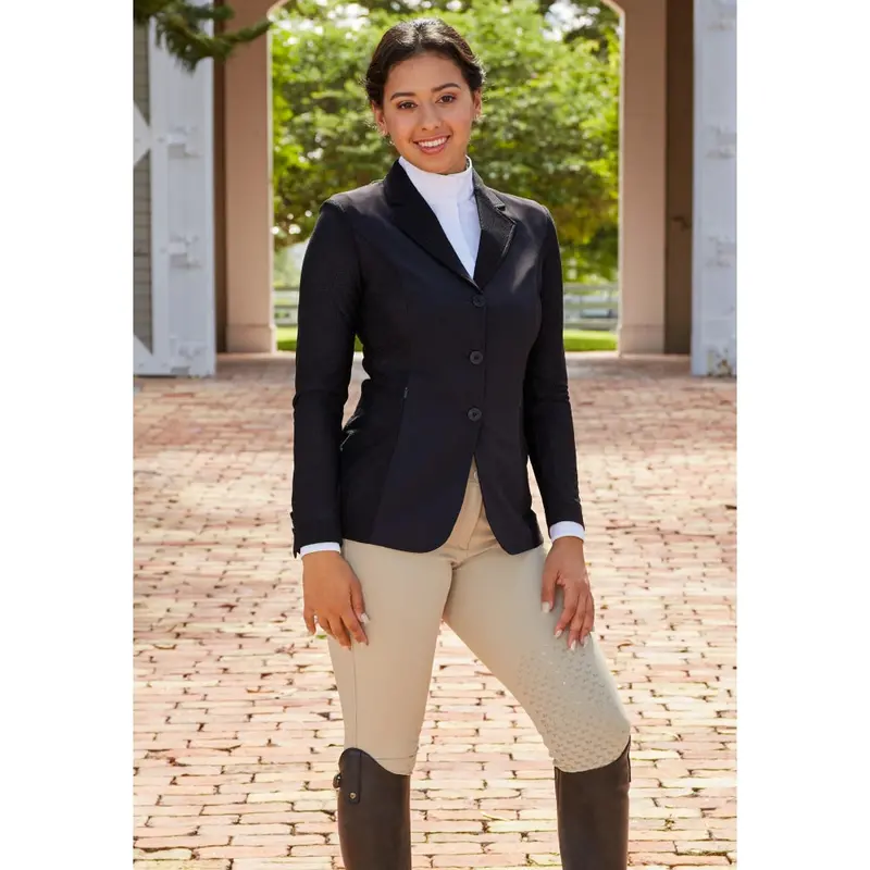 Hr2010 Rj Classics Harmony Ladies’ Black Mesh English Show Coat 1