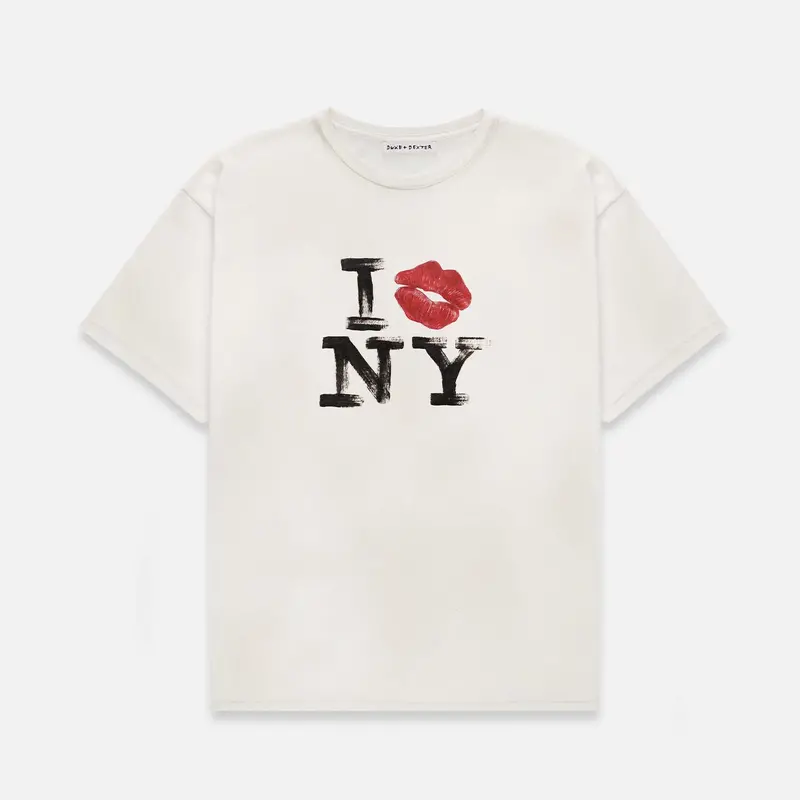 I Kiss Ny Vintage White T-Shirt 1