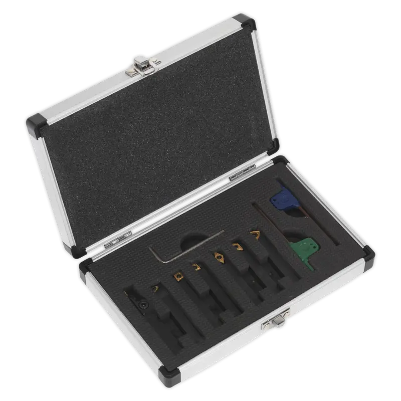 Indexable 10Mm Lathe Turning Tool Set 7Pc 1