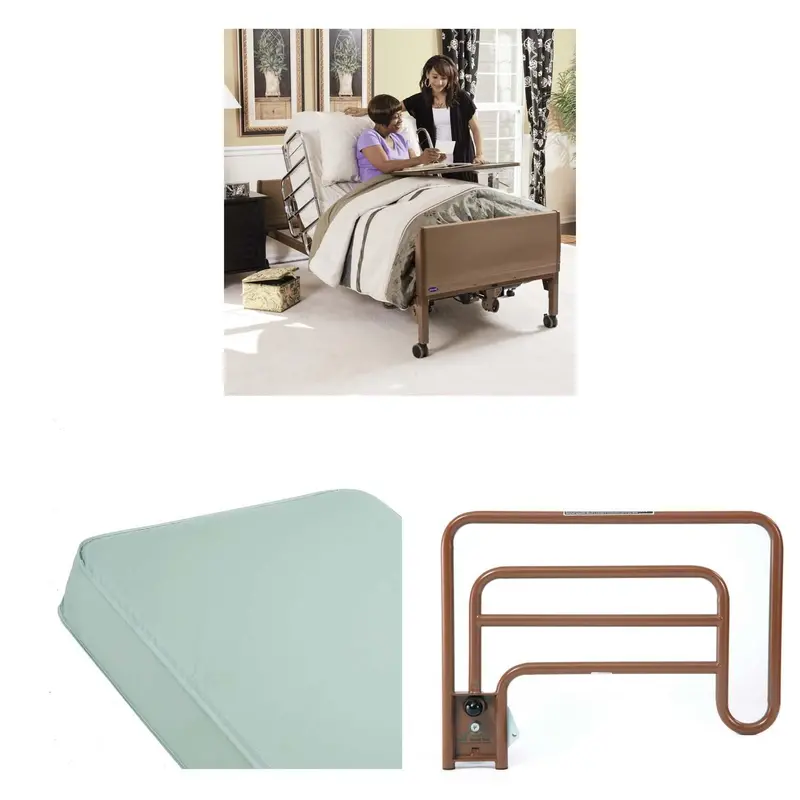 Invacare Homecare Electric/ Semi-Electric Bed Bundles W/ Bed Rails & Innerspring Mattress 1