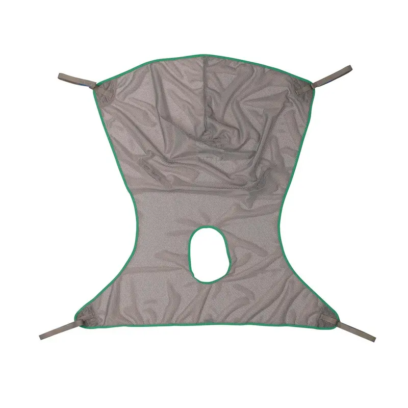 Invacare Premier Comfort Full Body Sling With Commode Opening For Patient Lifts, 500 - 550 Lbs. Weight Capacity, Net Fabric, Grey 1