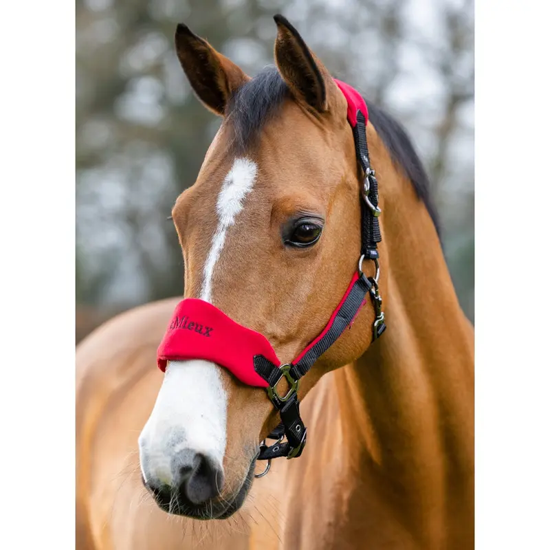 It00830 Lemieux Vogue Fleece Cushion Headcollar Halter & Lead Rope Set - Chilli 1
