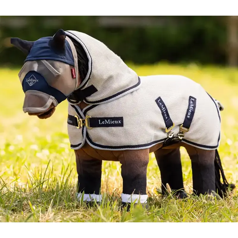 It04125 Lemieux Toy Pony Fly Rug Sheet - Grey & Navy 1