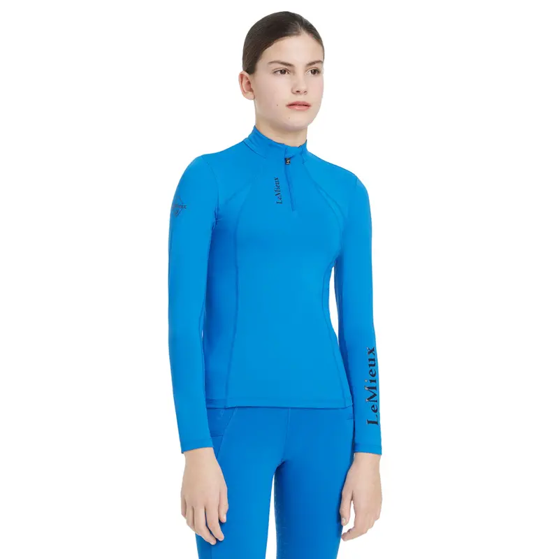 It06805 Lemieux Young Rider Classique Base Layer Long Sleeve Shirt - Benetton Blue 1