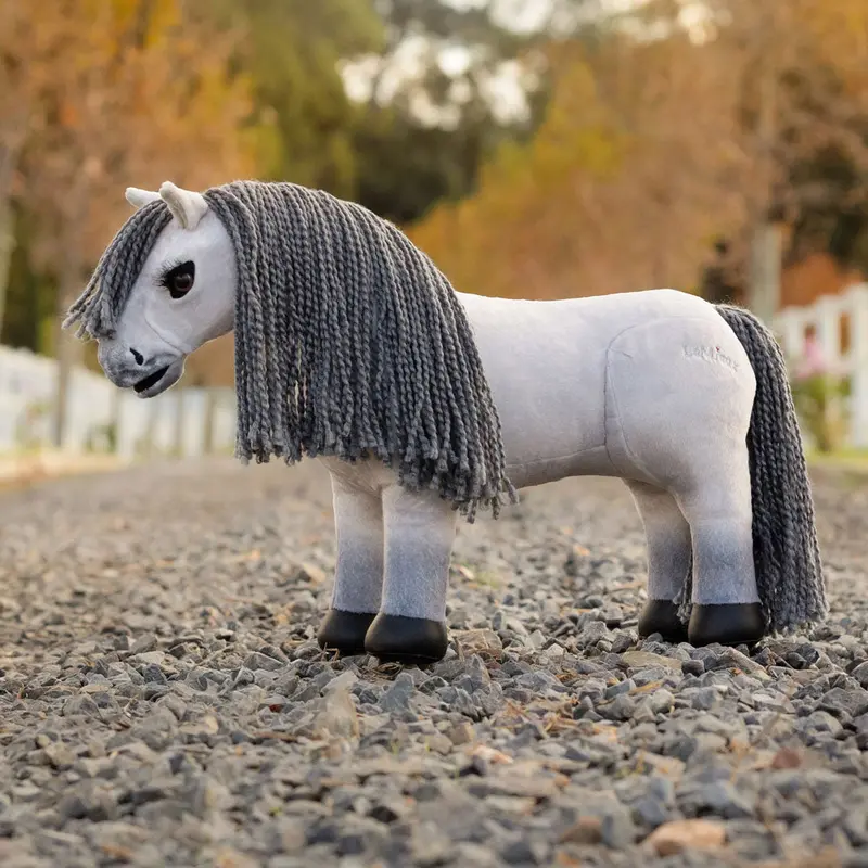 It07128 Lemieux Toy Pony Mini Plush Pony - Blanca Andalusian 1