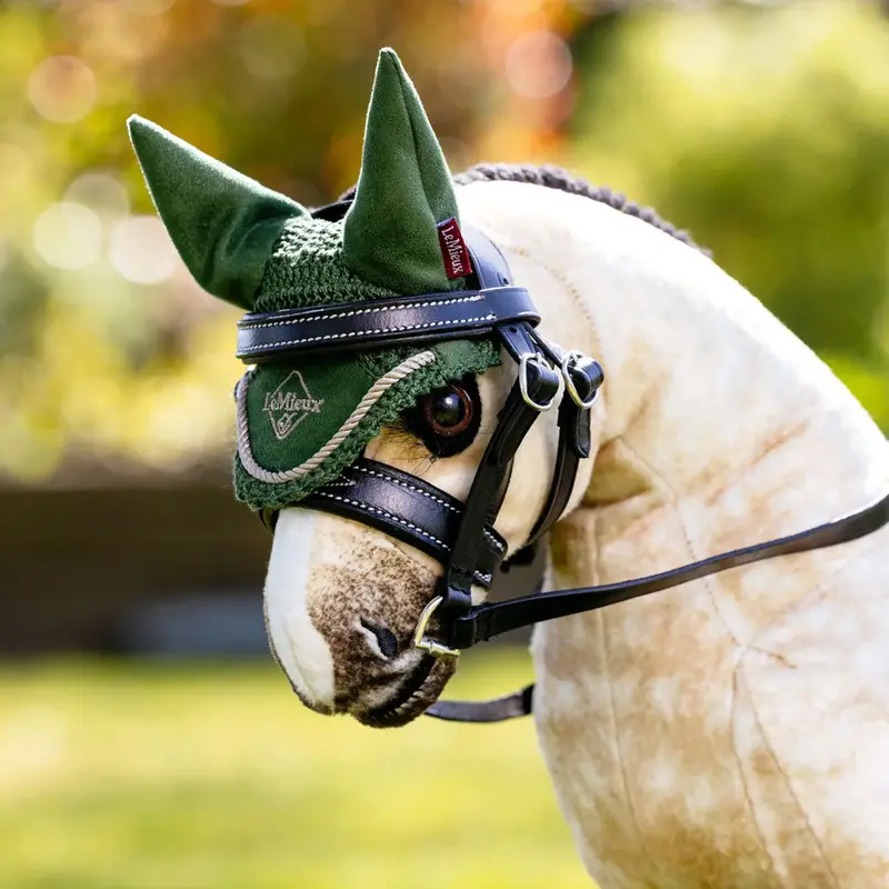 It07572 Lemieux Toy Pony Fly Hood - Hunter Green 1