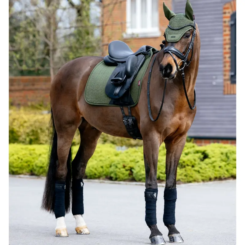 It07970 Lemieux Essence Dressage Square English Saddle Pad - Pine Green 1