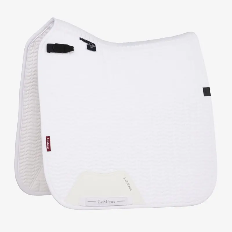 It07972 Lemieux Essence Dressage Square English Saddle Pad - White 1
