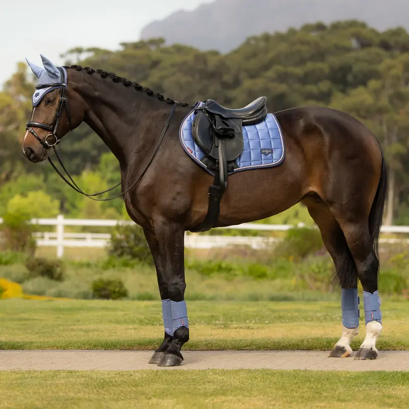 It08285 Lemieux Loire Classic Satin Close Contact Square English Saddle Pad - Powder Blue 1