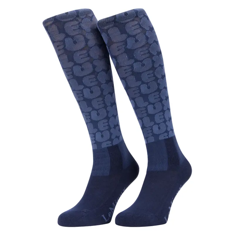 It08549 Lemieux Adult Footsie Riding Boot Socks - Mallow Bubble Font 1