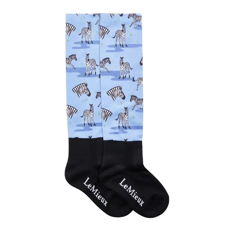 It08550 Lemieux Adult Footsie Riding Boot Socks - Zebra 1