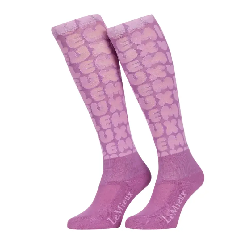 It08551 Lemieux Adult Footsie Riding Boot Socks - Fondant Bubble Font 1
