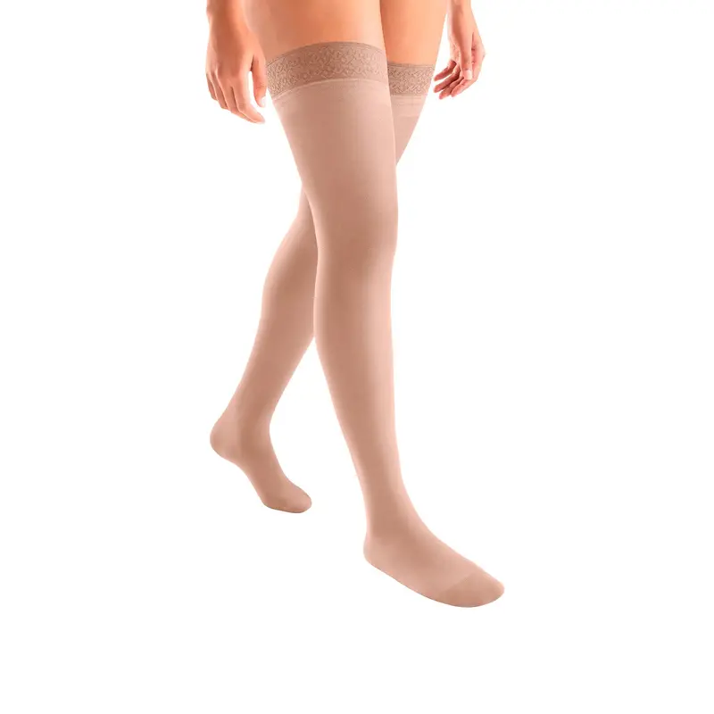 Jobst Activa Sheer 15-20 Mmhg Compression Stockings Thigh High With Lace Band With Lace Band, Closed Toe 1