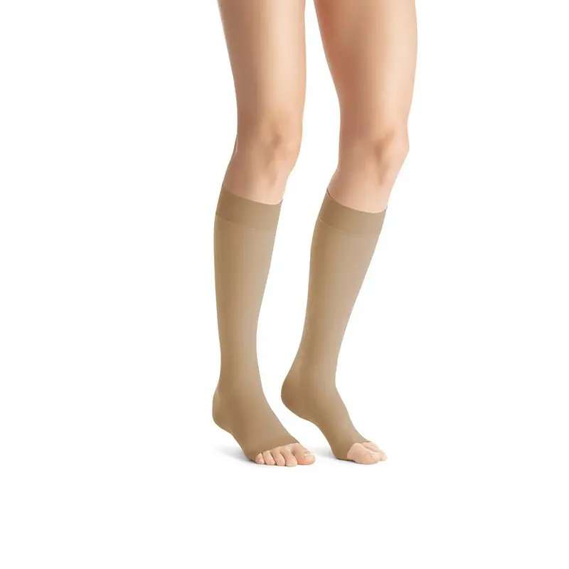 Jobst Opaque Compression Stockings, 15-20 Mmhg, Knee High, Softfit Band, Open Toe 1
