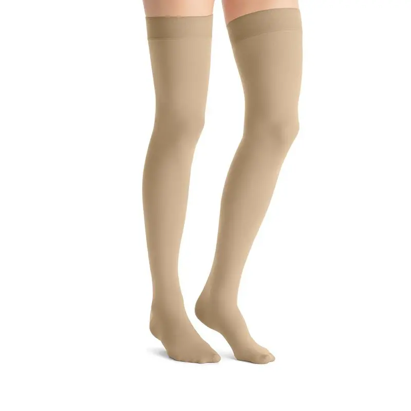 Jobst Opaque Compression Stockings, 15-20 Mmhg, Thigh High, Sensitive Band, Closed Toe 1