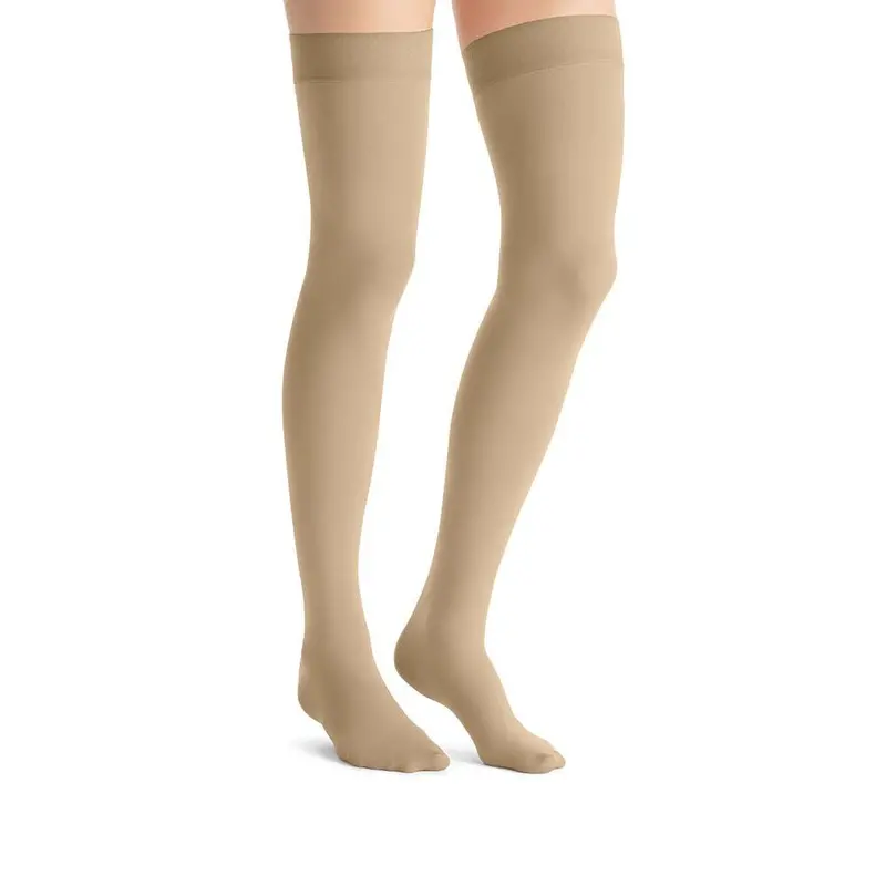 Jobst Opaque Compression Stockings, 15-20 Mmhg, Thigh High, Silicone Dot Band, Closed Toe 1