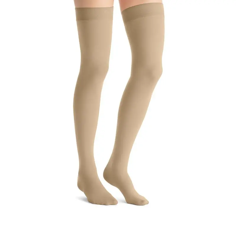 Jobst Opaque Compression Stockings, 20-30 Mmhg, Thigh High, Silicone Dot Band, Closed Toe 1