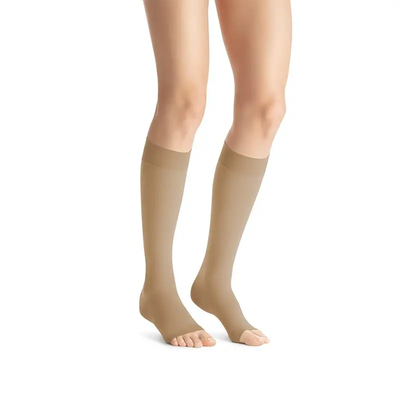 Jobst Opaque Compression Stockings, 30-40 Mmhg, Knee High, Softfit Band, Open Toe 1