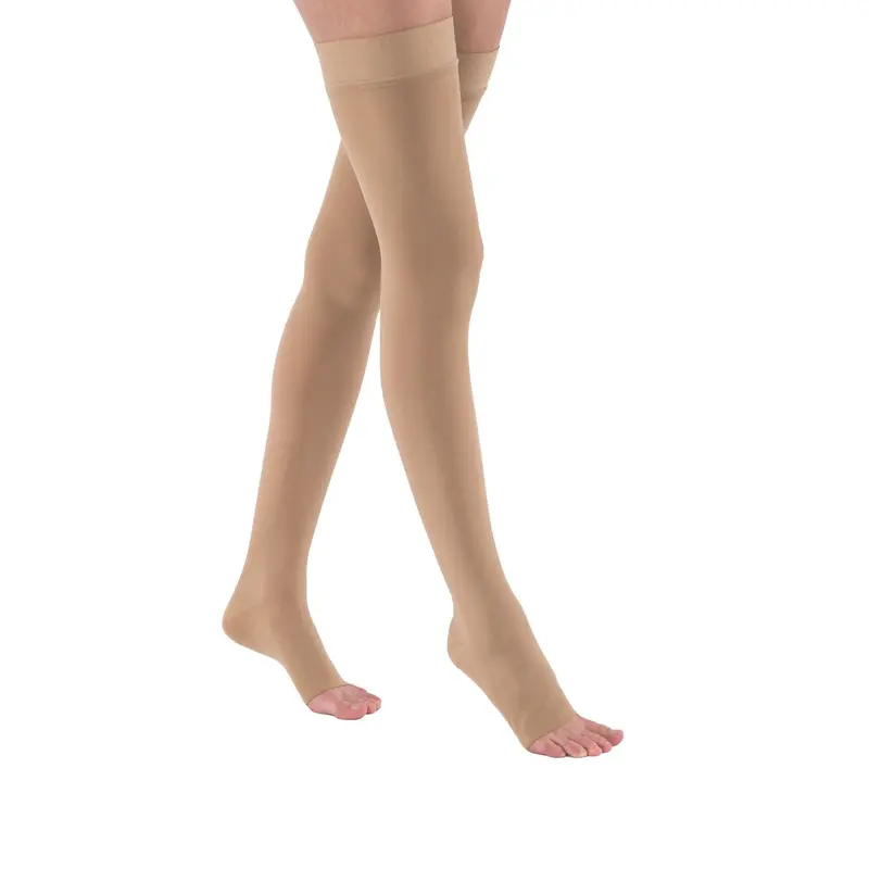 Jobst Relief 15-20 Mmhg Compression Stockings, Thigh High Silicone Band, Open Toe 1