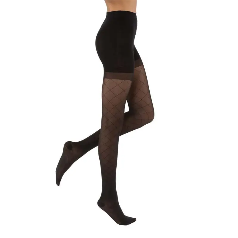 Jobst Ultrasheer Diamond Pattern Compression Stockings, 20-30 Mmhg, Waist High, Closed Toe 1